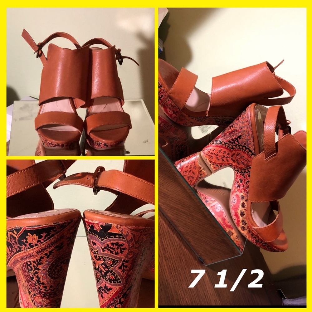 Naya leather printed shoes